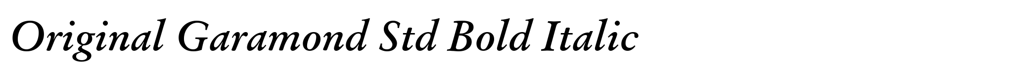 Original Garamond Std Bold Italic image